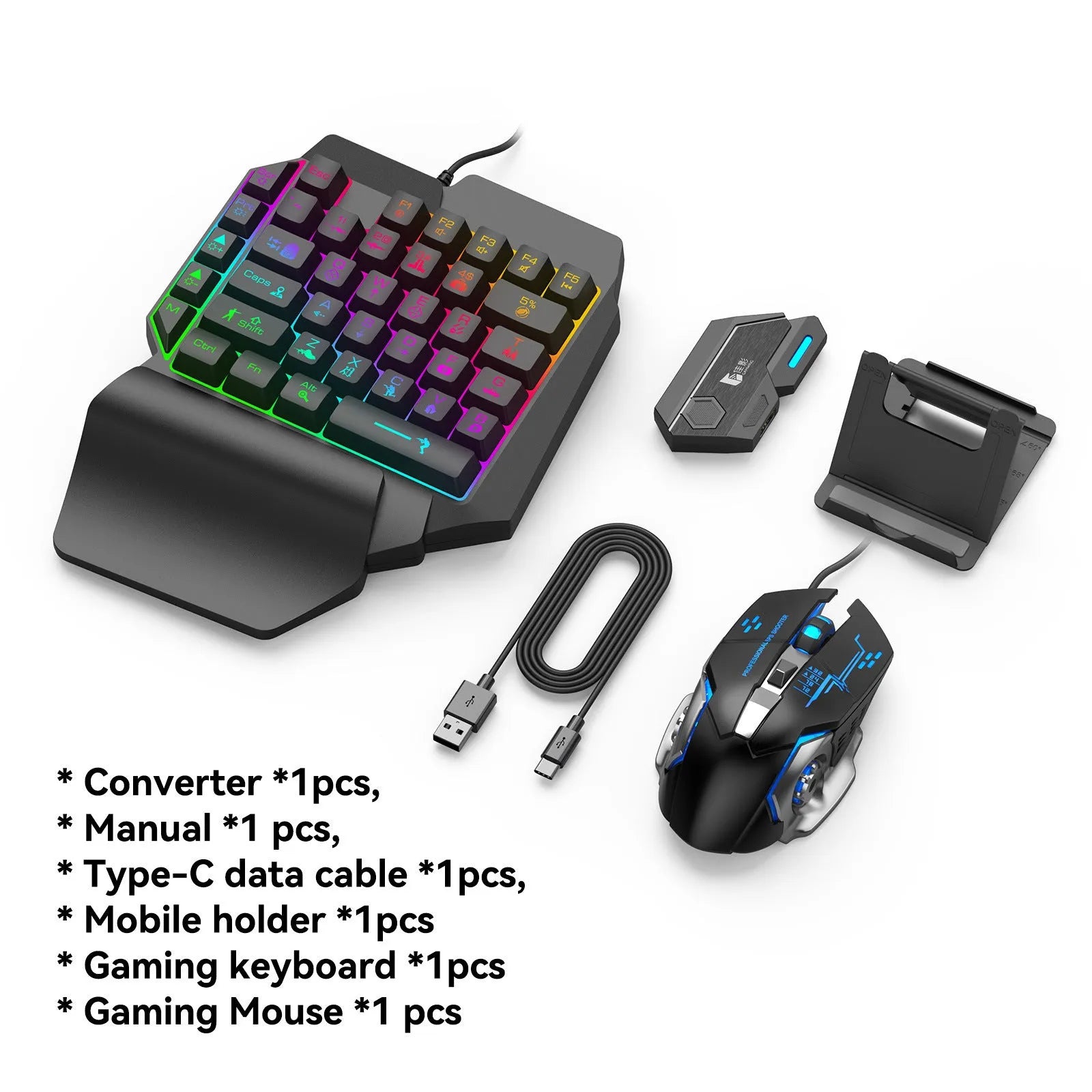 Gamwing Jiaying MIX USB keyboard mouse converter for mobile gaming in official suit colour