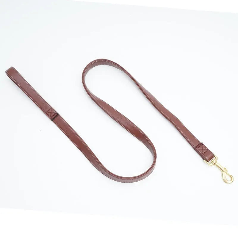 PU leather pet traction belt in black or maroon for dog walking