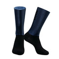 Athletic cycling socks in orange, black, purple, white, grey or dark blue with moisture-wicking fabric