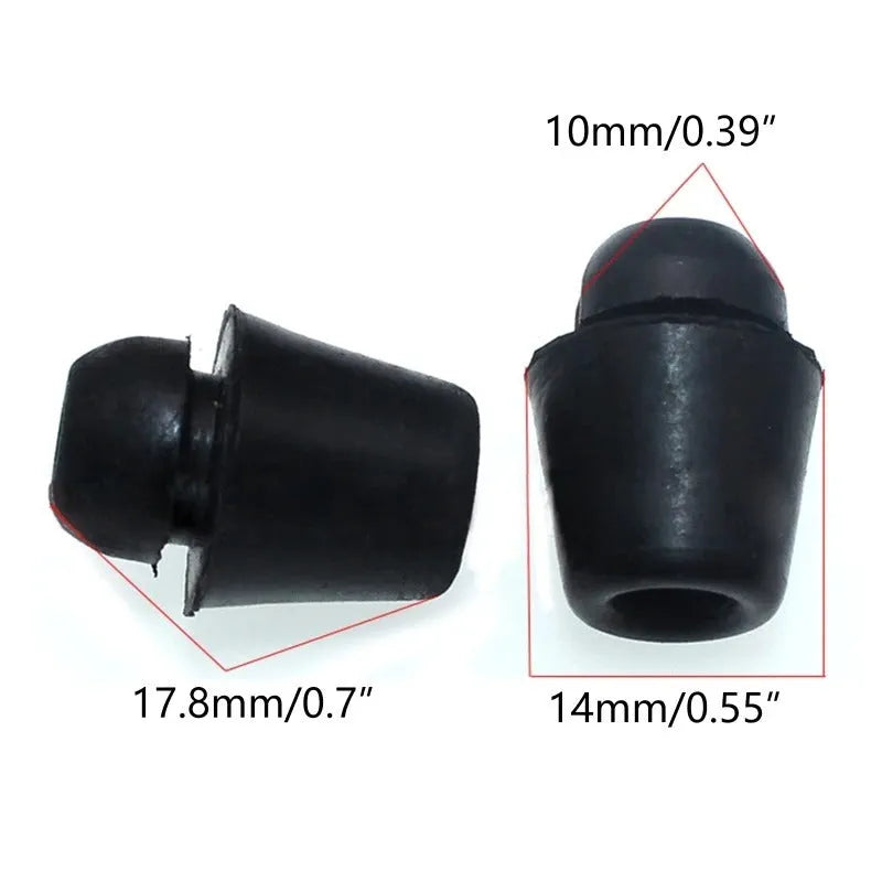10 rubber automotive damping clips for trunk vibration reduction in X16 colour