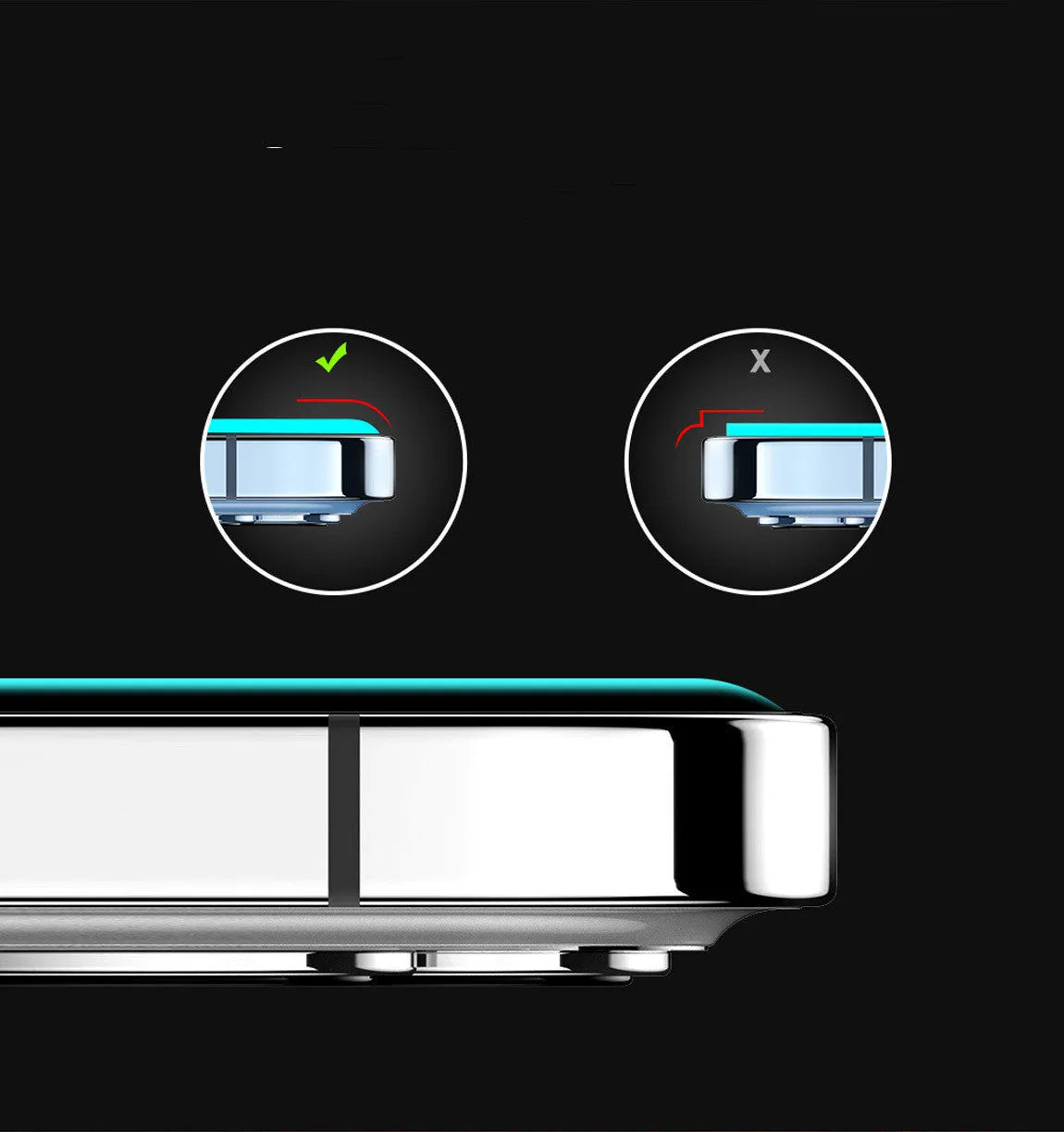 Tempered glass screen protector for iPhone 12 13 14 series HD transparent film scratch resistant