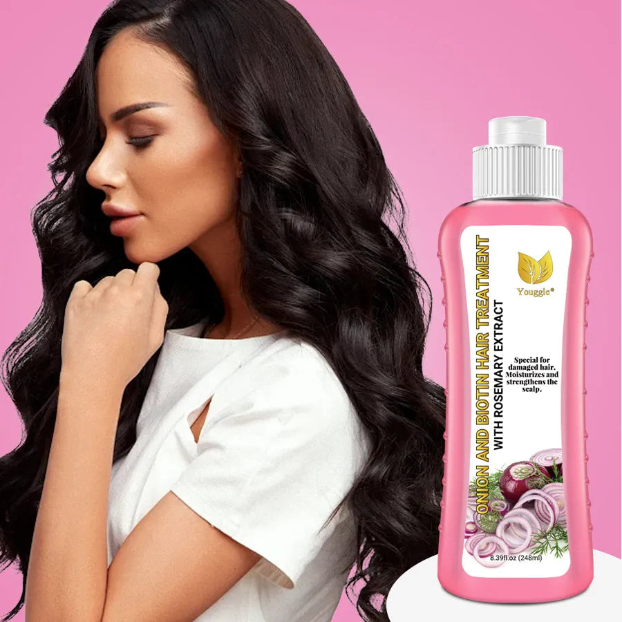 Private label anti-hair loss red onion biotin conditioner 248ml bottle for hair strengthening and regrowth