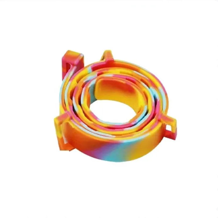Rainbow plastic flea collar for cats and dogs in 38cm and 62cm sizes