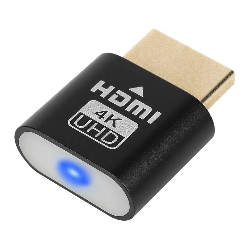 26.5mm graphics card virtual display dongle with HDMI interface in gold finish