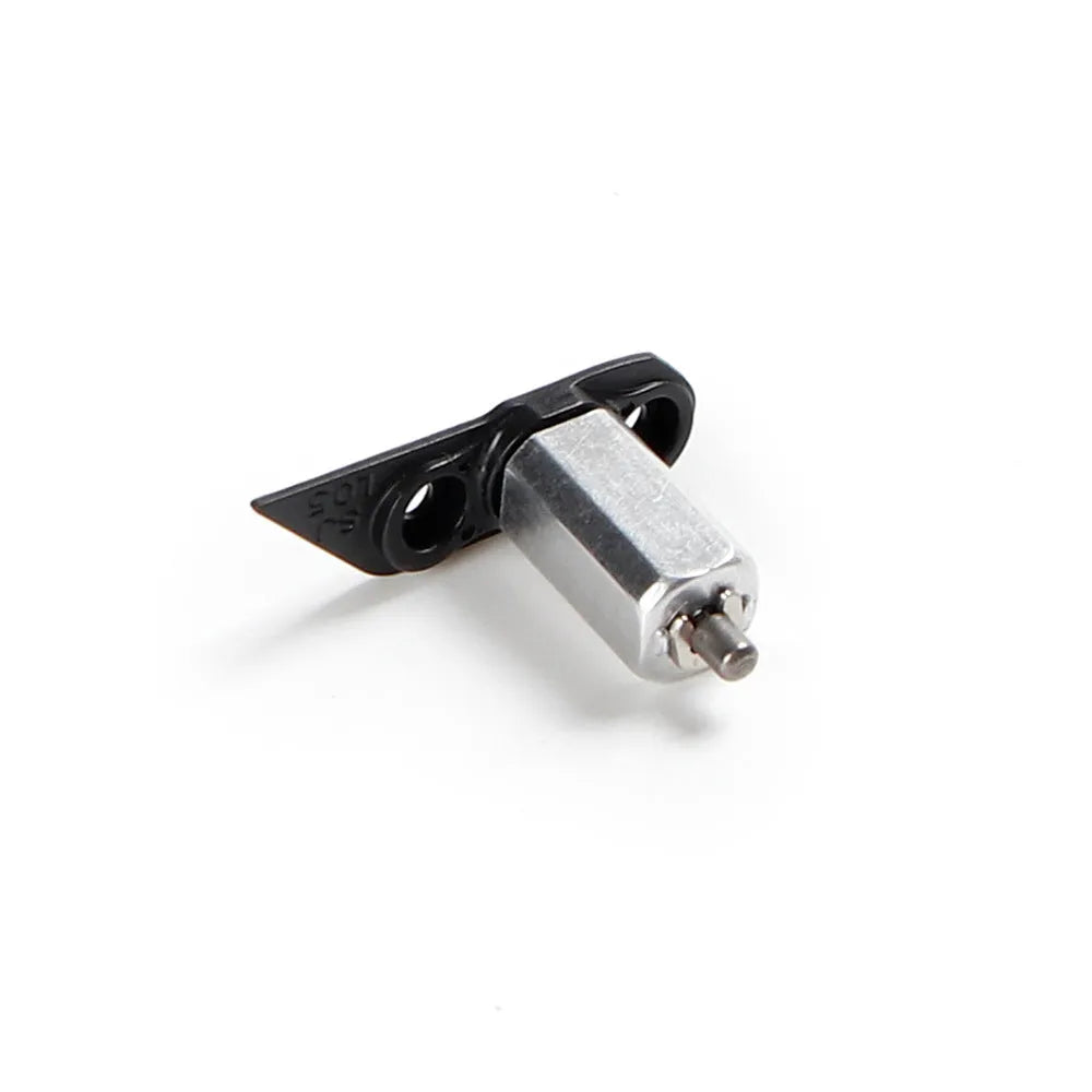 Metal drone motor rotating shaft front and rear arm replacement part on white background