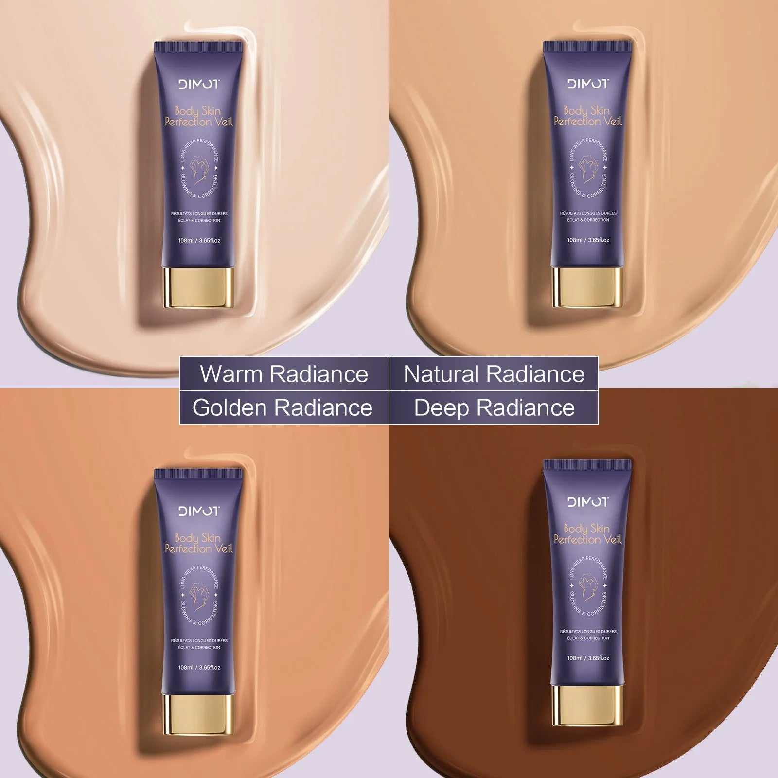 Waterproof body concealer cream container with brush for covering tattoos and birthmarks