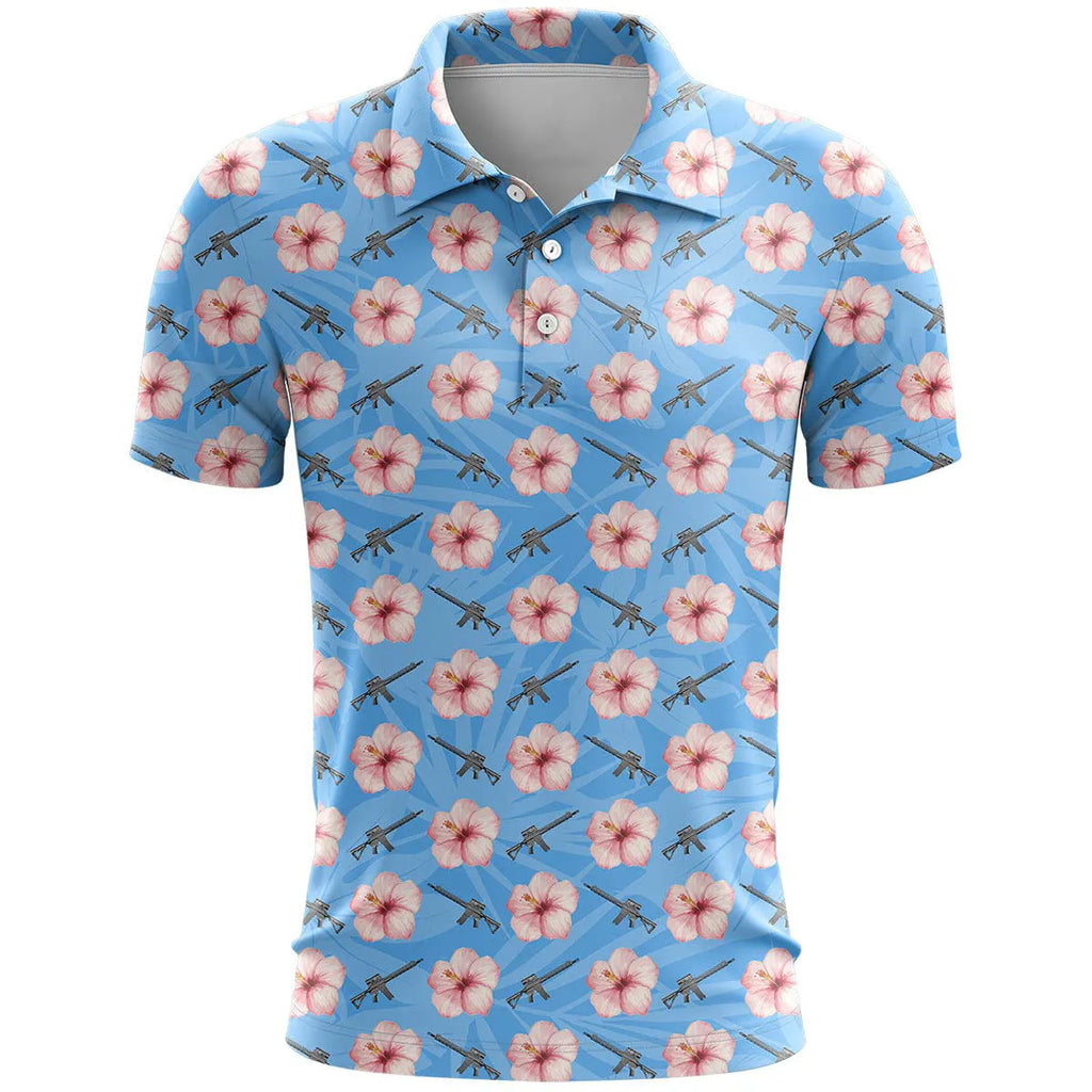 3D printed loose fit sports T-shirt in polyester bird eye cloth showing colour options and sizing