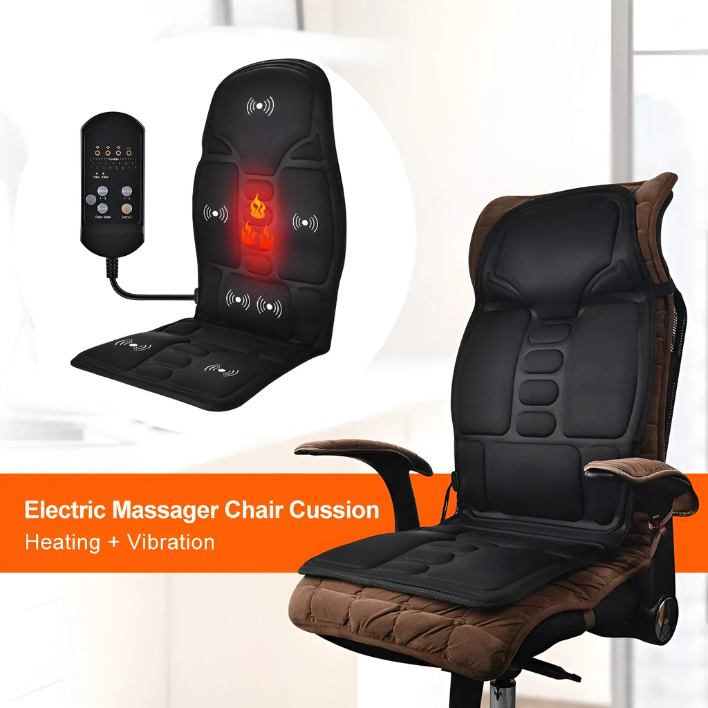Kneading electric instrument for cervical vertebra car with wireless remote control and Bluetooth in Black-OPP bag