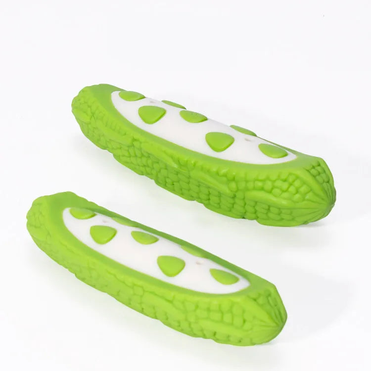 Large green simulation dog toy, meat-scented, resistant to biting teeth, for puppy training