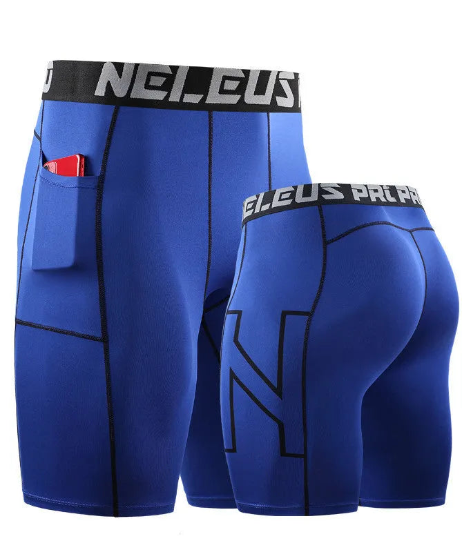 Men's black milk silk polyester tight shorts for running and fitness activities