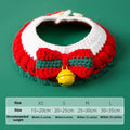 Christmas hand-woven milk cotton cat collar in bowknot design with adjustable size