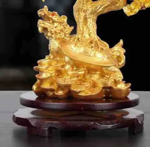Citrine small water turtle money tree Feng Shui ornament in Chinese style