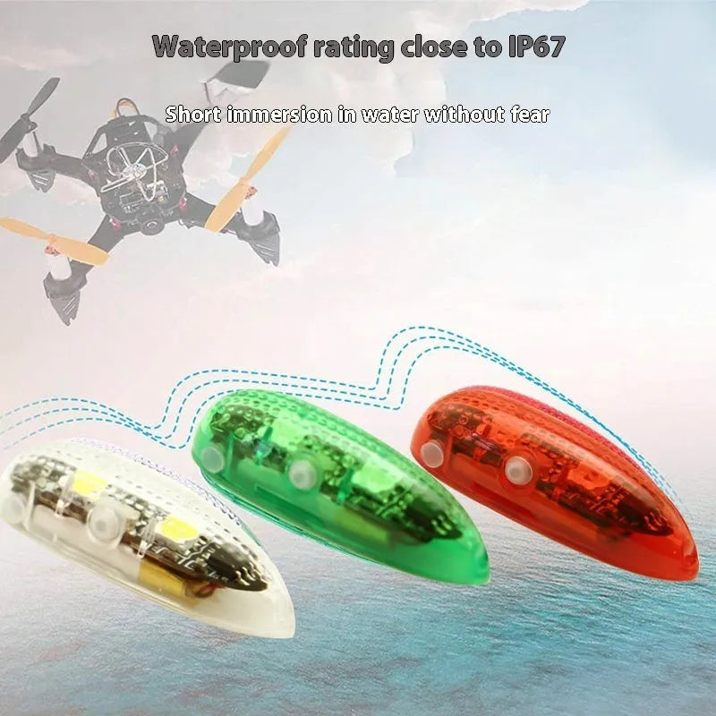 V3 wireless charging waterproof navigation lights for RC models in green red white options