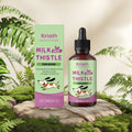60ml bottle of dog milk thistle extract nutrient solution with dropper for pet liver and digestive health support