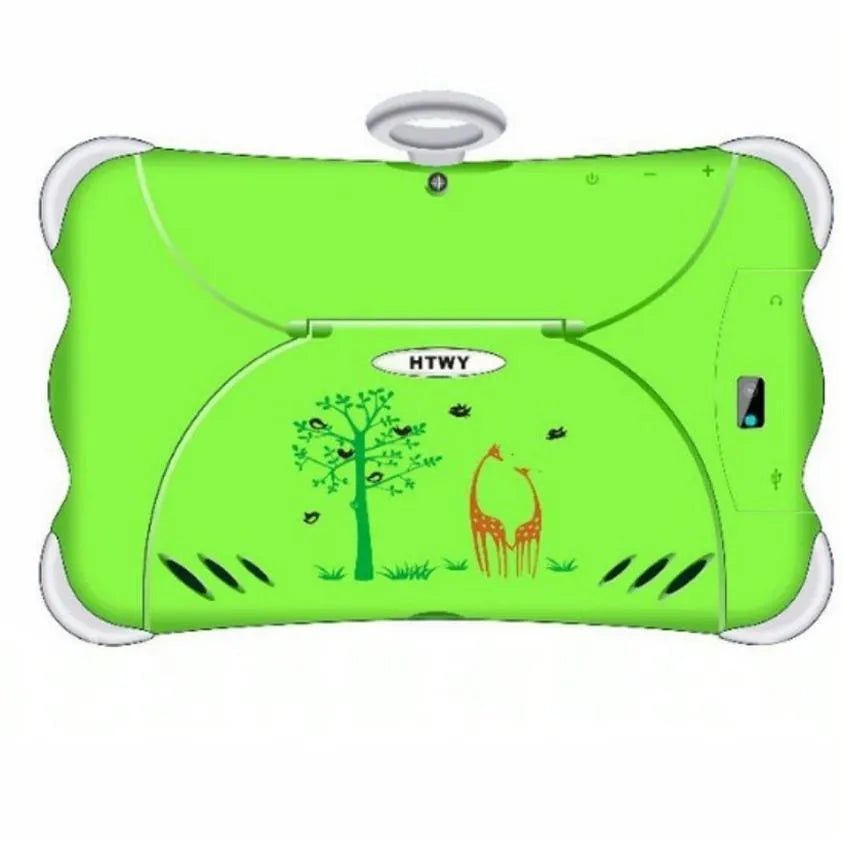 7-inch children's learning tablet with stand in cartoon orange colour