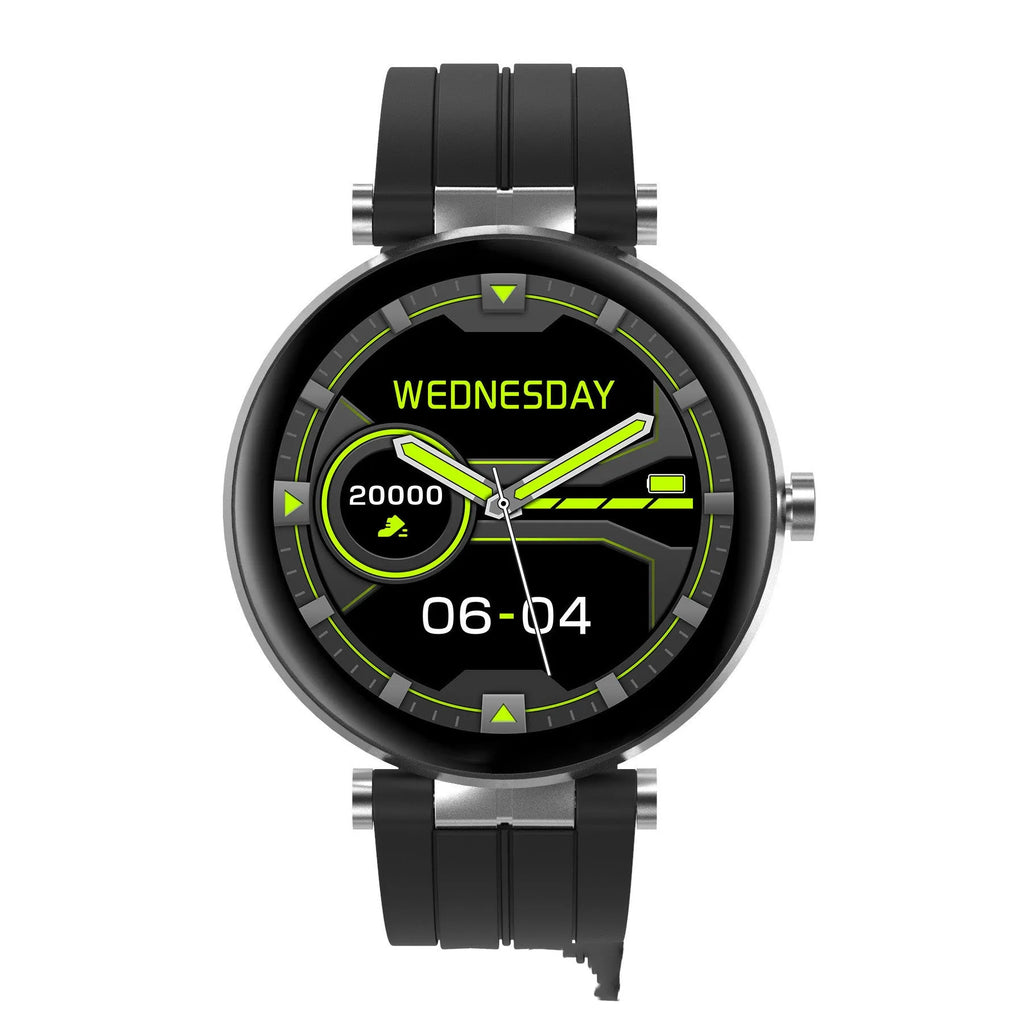 Smart watch blood pressure bracelet with heart rate monitoring, 1.3 inch screen, silicone strap, black colour