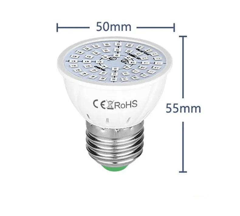 White decorative LED plant growth lamp with 80 beads for indoor potted plants