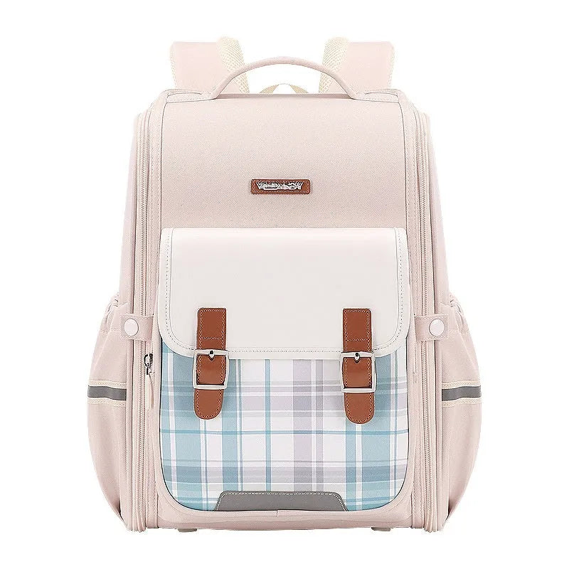 Oxford cloth student schoolbag backpack in multiple colour options for grade 5-6 pupils