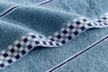 Soft absorbent pure cotton houndstooth facial towel 35x75cm in grey, blue, and green colours