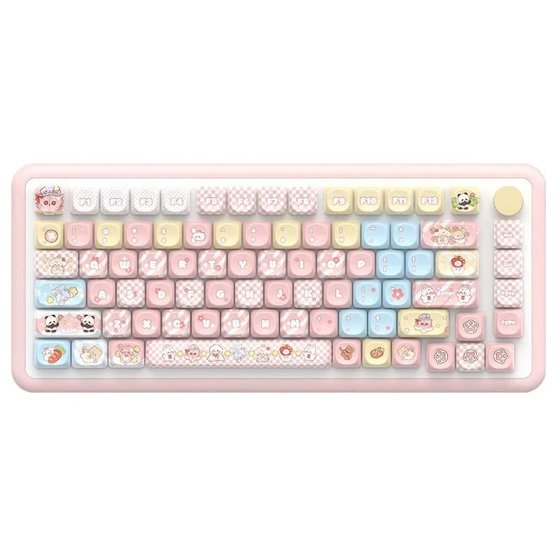 Clip Doll mechanical keyboard keycap set with sublimation printed doll theme design