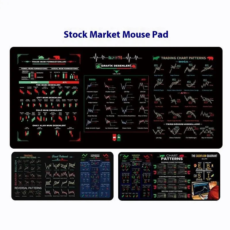Black anti-slip rubber stock mouse pad on a desk, showing stain-resistant surface for calculator use.