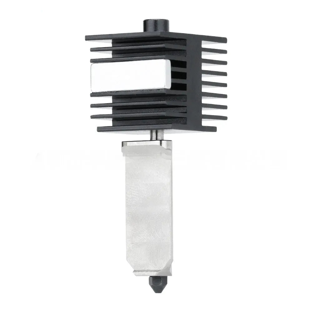 Hardened steel hot end assembly for A1 A1 Mini 3D printer with interchangeable nozzles and black silicone sleeve