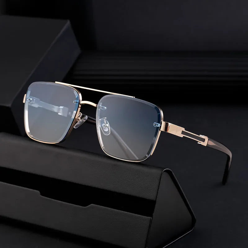 Men's vintage sunglasses with UV protection in European American style, multiple colour options