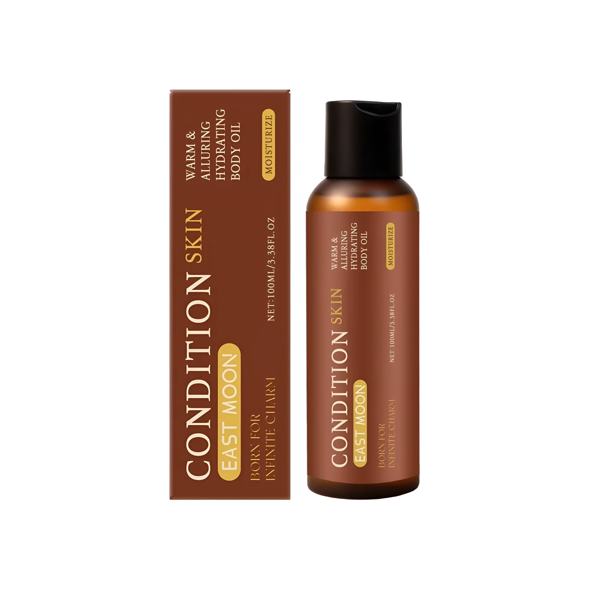 Hydrating body oil 100ml bottle with coconut oil and glycerin for dry skin moisture