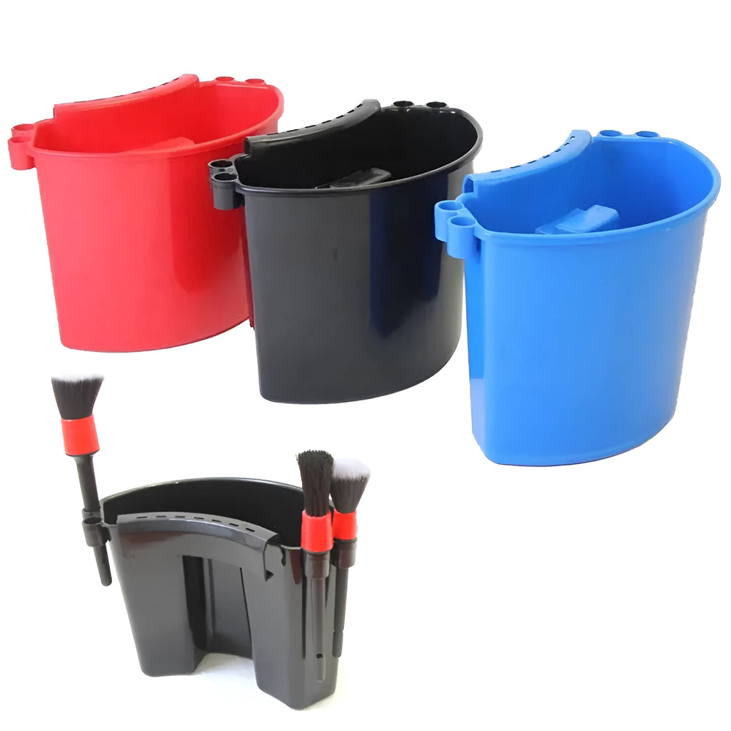 30-litre car washing bucket in black, red, blue, or pink colours for vehicle cleaning