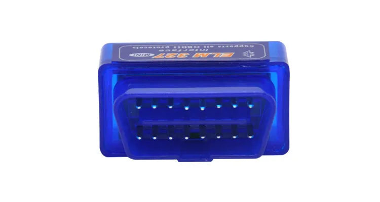 Small ELM327 Bluetooth OBD2 car diagnostic scanner with connector for vehicle fault code reading