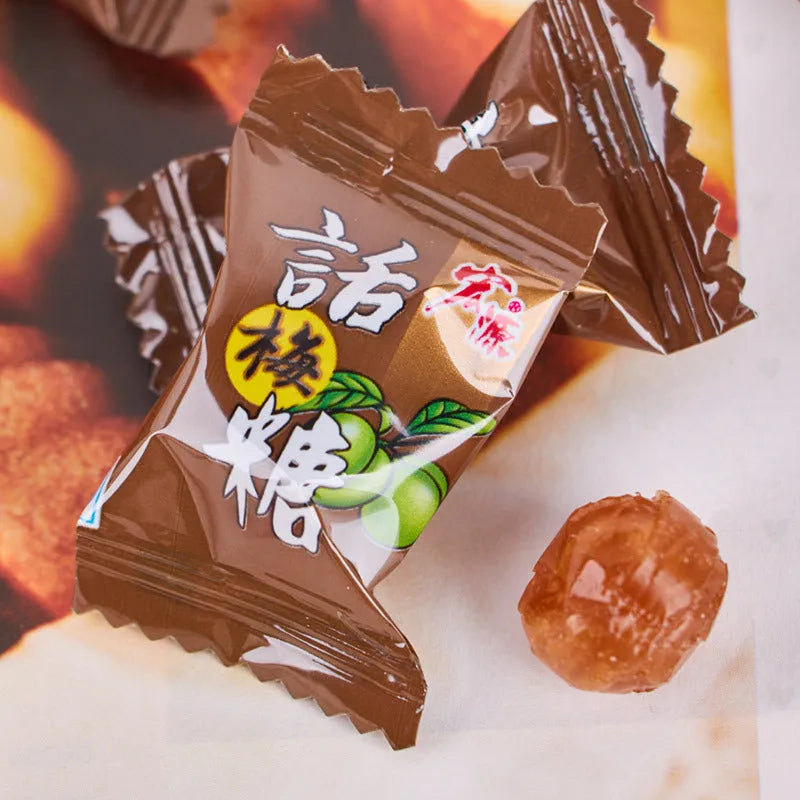 Guava, plum sugar and tangerine peel hard candy assortment in separate bags
