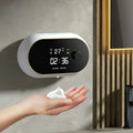 Automatic foam hand sanitizer dispenser wall mounted with 500ml capacity in black finish