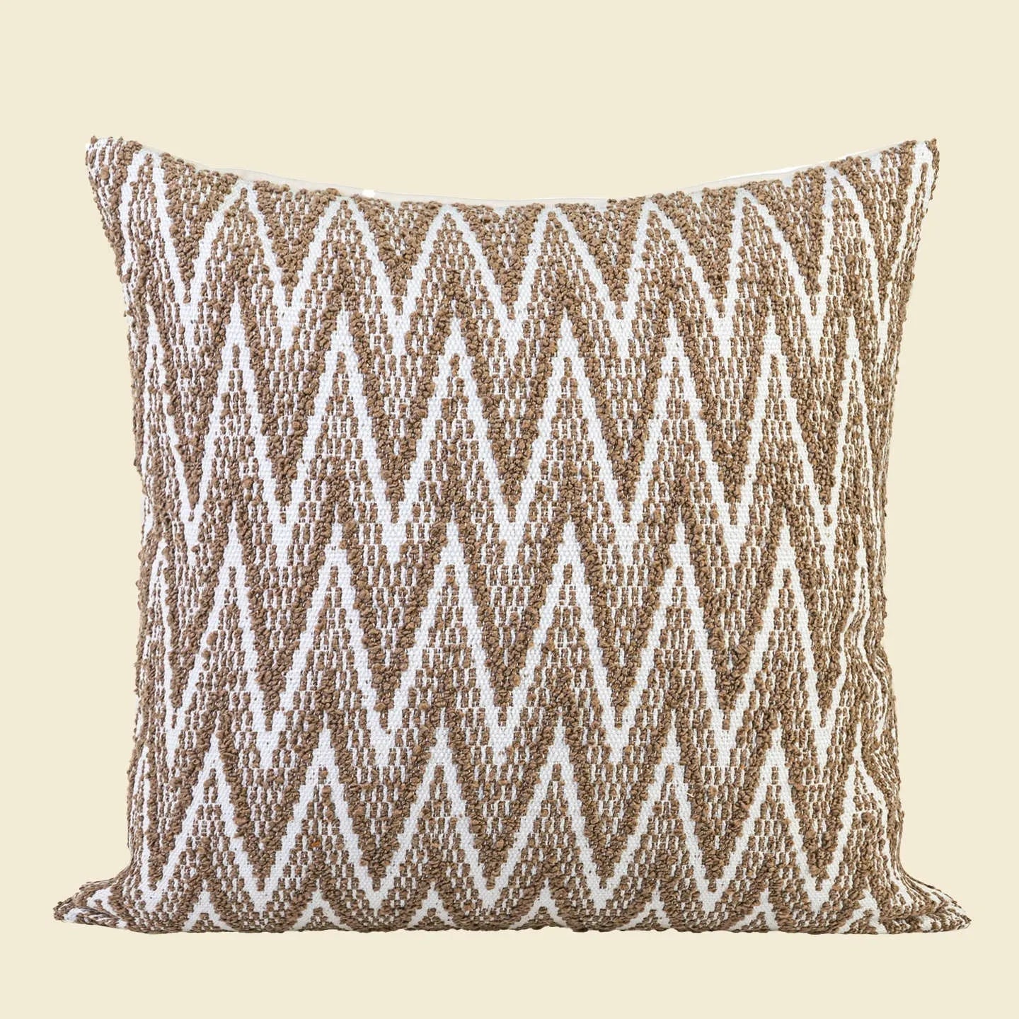 Chinese style geometric pattern cushion pillow in 45cm square dimensions with feather velvet filling