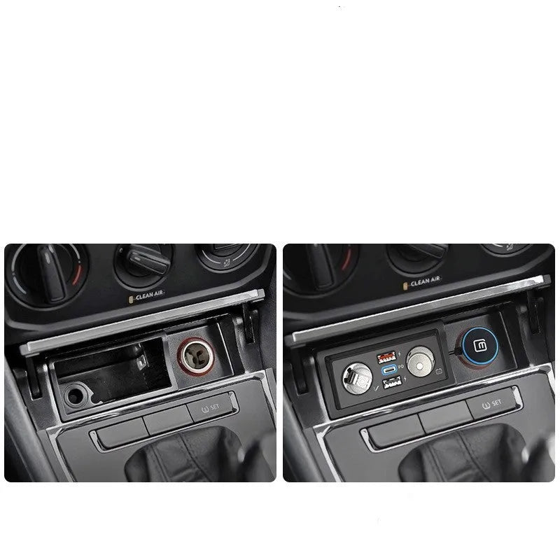 Volkswagen Lavida Polo Weiling car charger with QC3.0 fast charge and ABS plastic construction