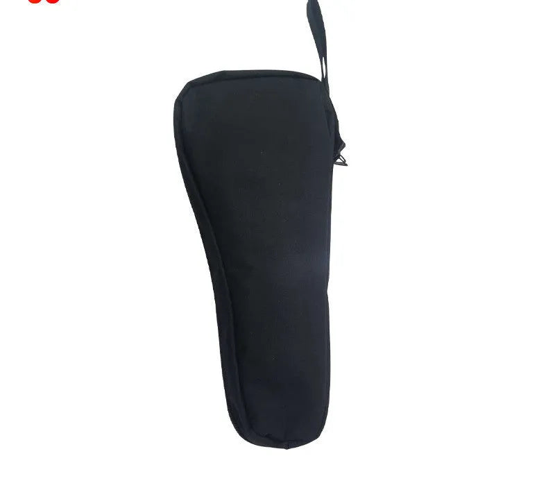Black cloth storage bag for a mobile phone stabiliser and camera accessories.