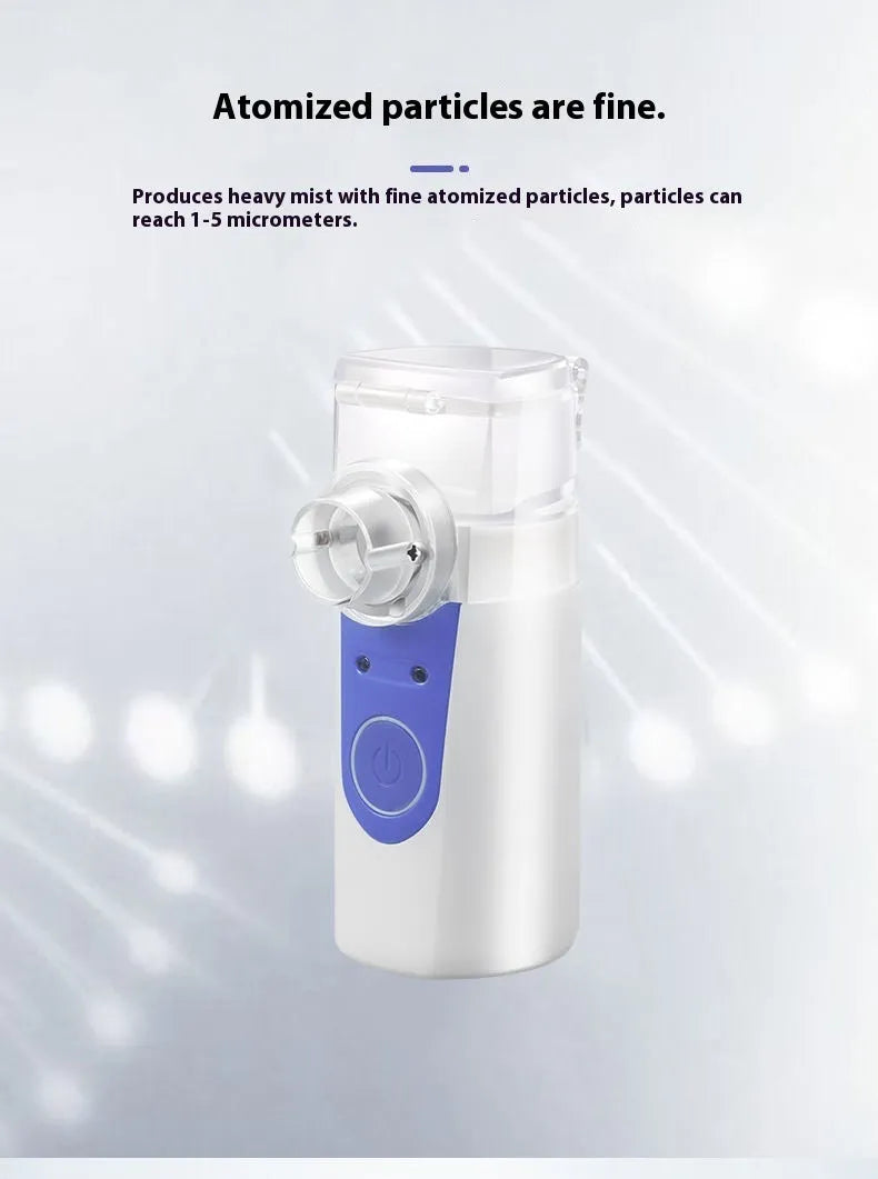 Columnar USB handheld nebuliser spray machine for household respiratory treatment with quiet operation