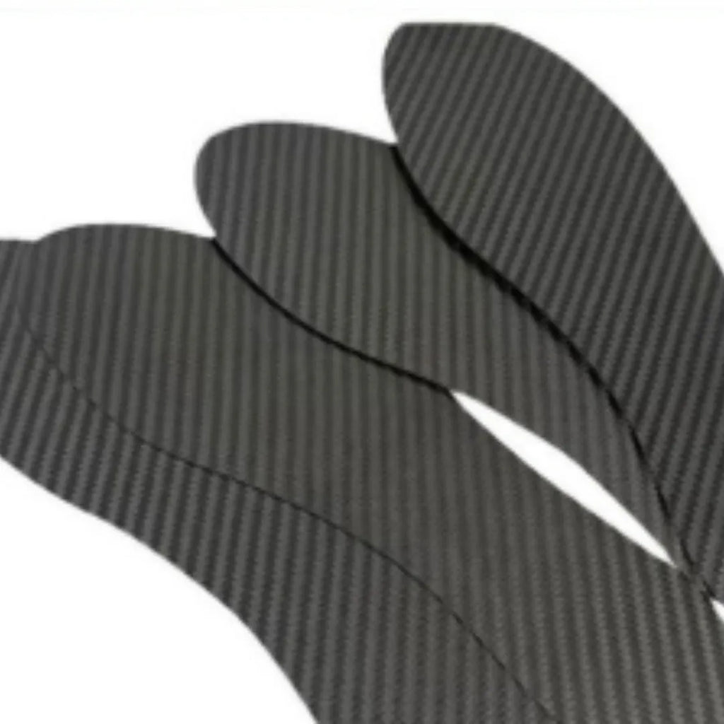 Black carbon fibre running insoles for shock absorption with size range 34-48