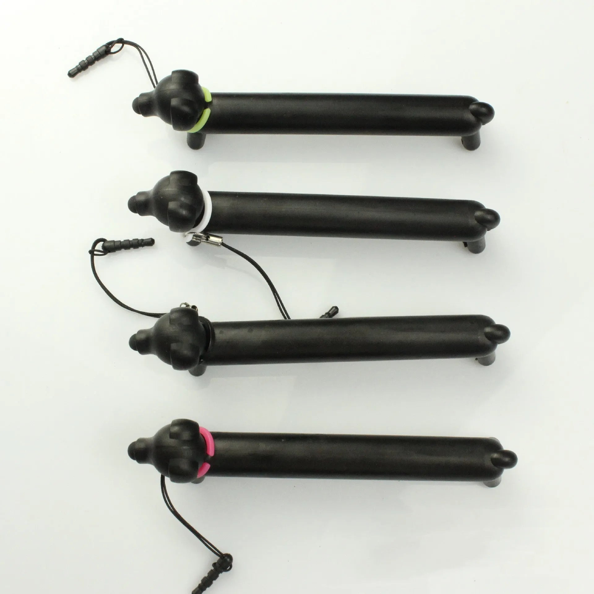 Long puppy shaped black conductive touch screen stylus 12cm length with carrying socket