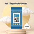 Disposable pet gloves pack for cat and dog bath cleaning with wash-free design