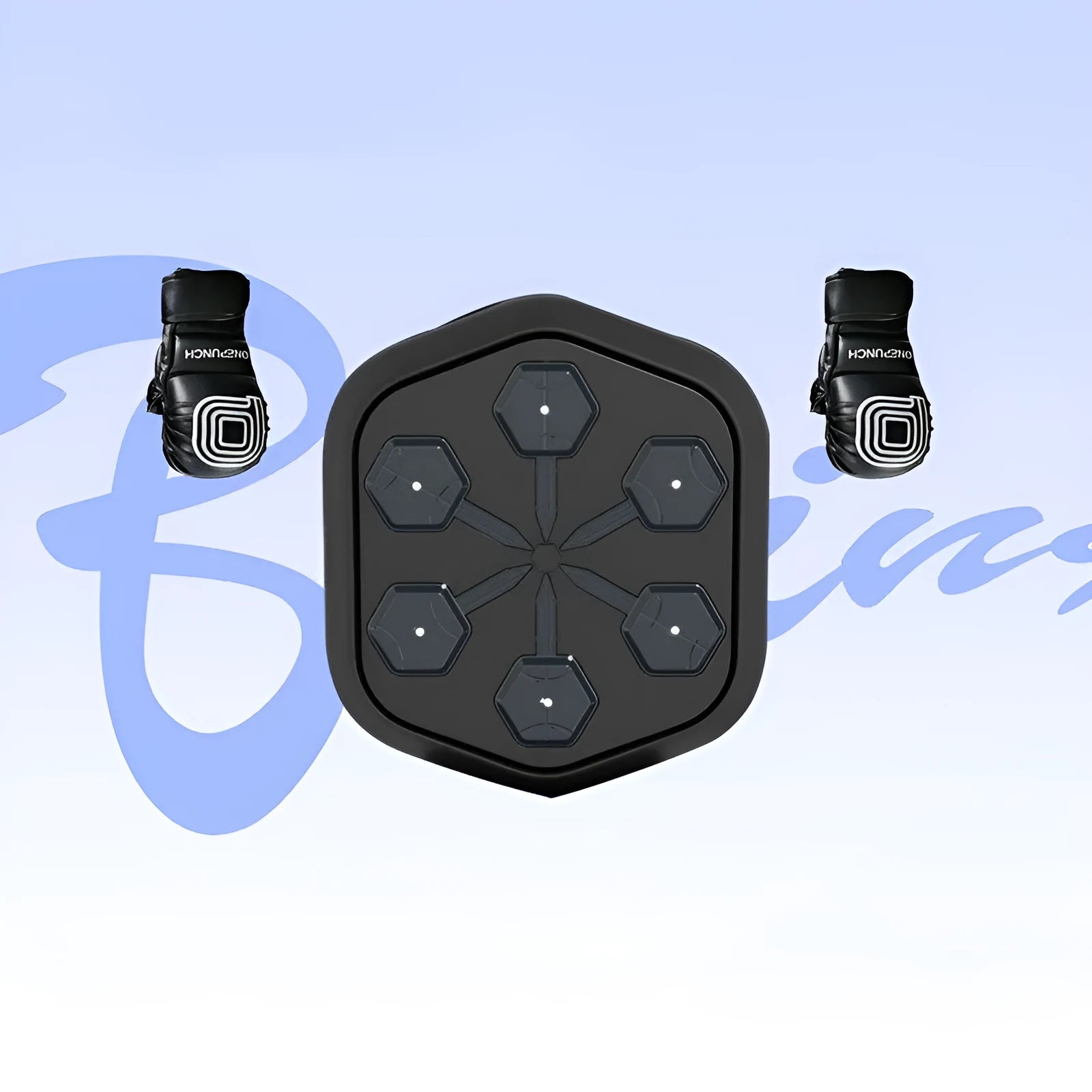 Black Smart Music Boxing Machine with Bluetooth connection and EVA construction for professional fitness training