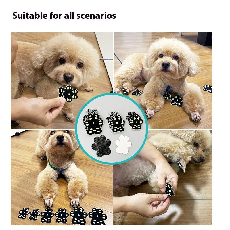 Breathable invisible claw pad for dog walking made from silicone cloth, 8 pieces per bag