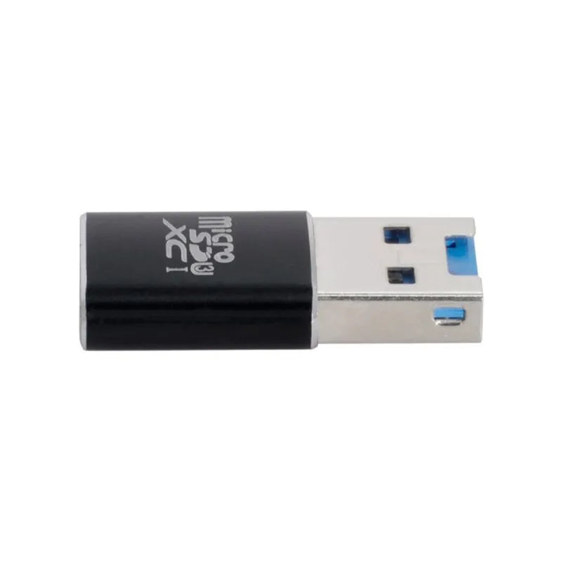 Black USB 3.0 memory card reader for micro SD and T-Flash cards, model CRMS001, ABS shell